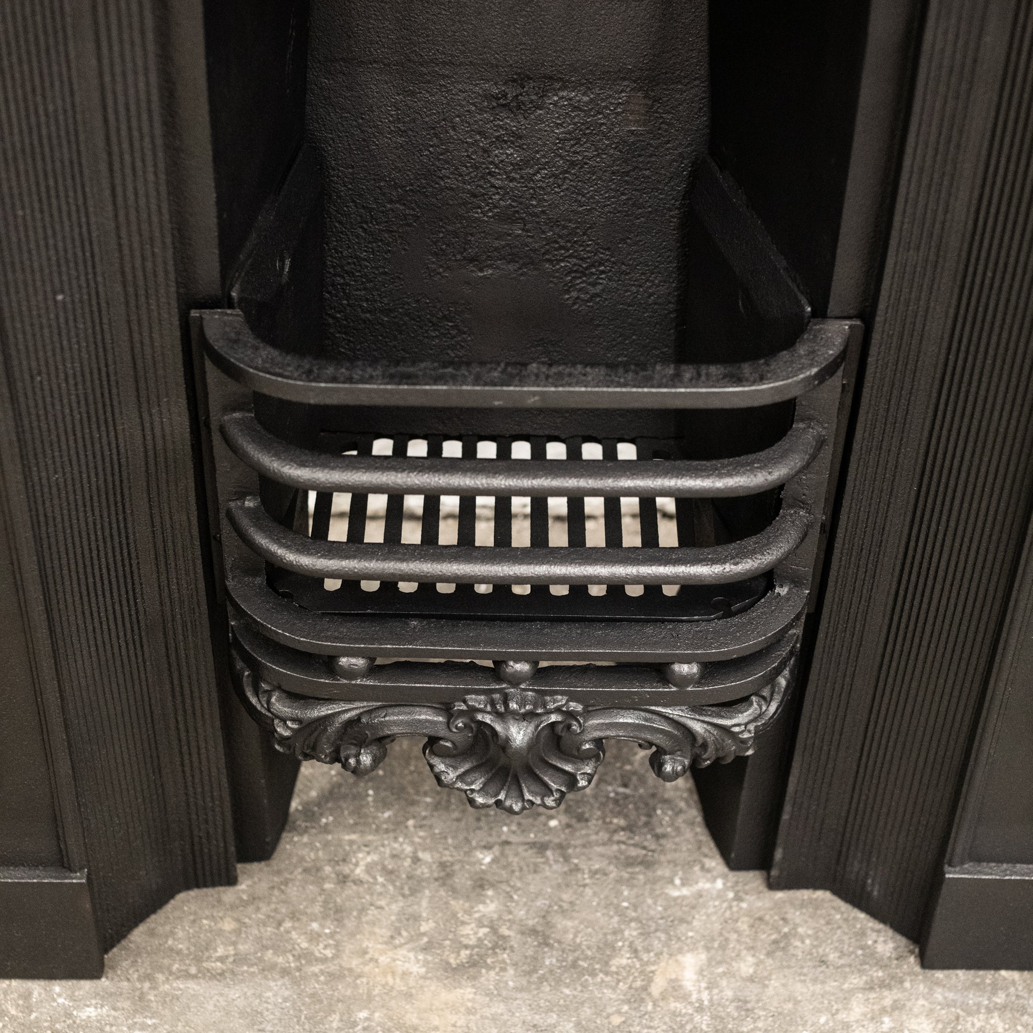 Antique Ornate Georgian Cast Iron Hob Grate - The Architectural Forum