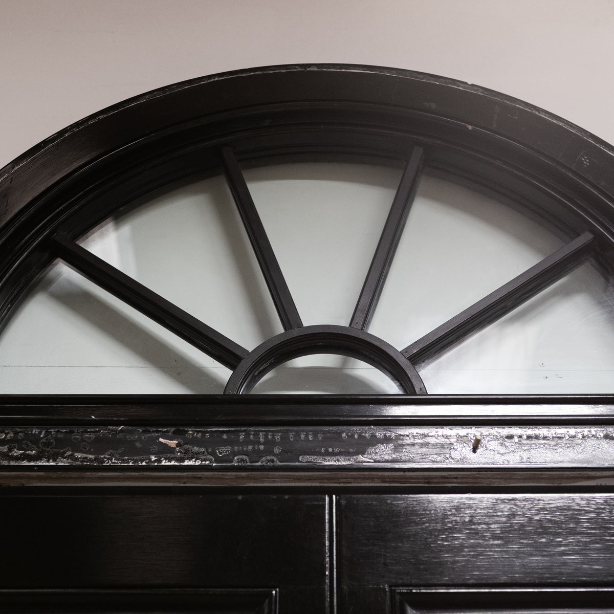 Reclaimed Georgian Style 6 Panel Front Door with Marble Arched Surround &amp; Fan Light | The Architectural Forum