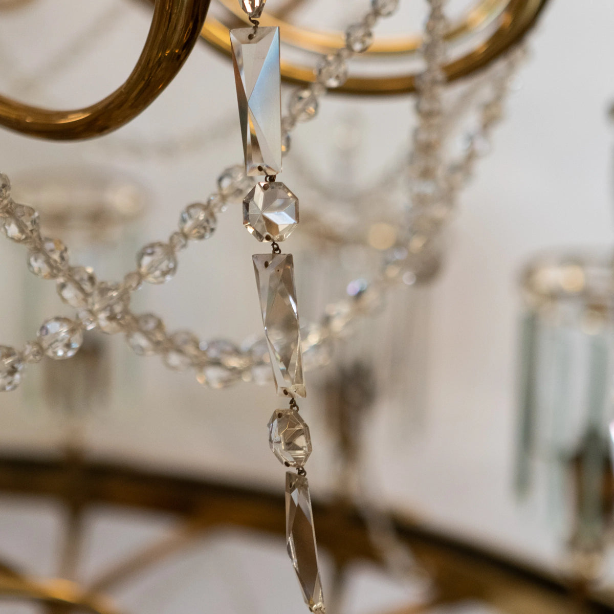 Floating best sale crystal chandelier