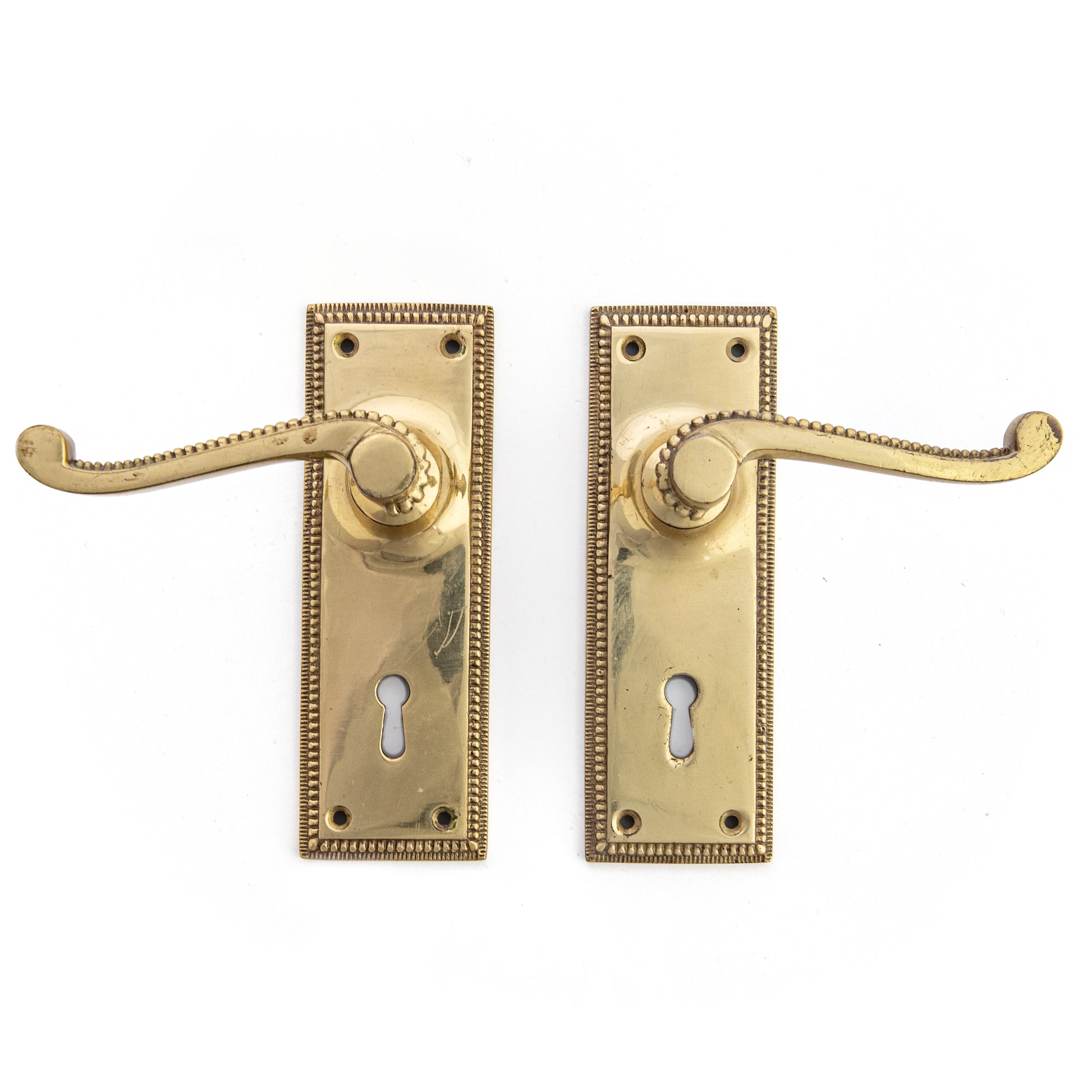 Reclaimed Solid Brass Lever Door Handles | The Architectural Forum