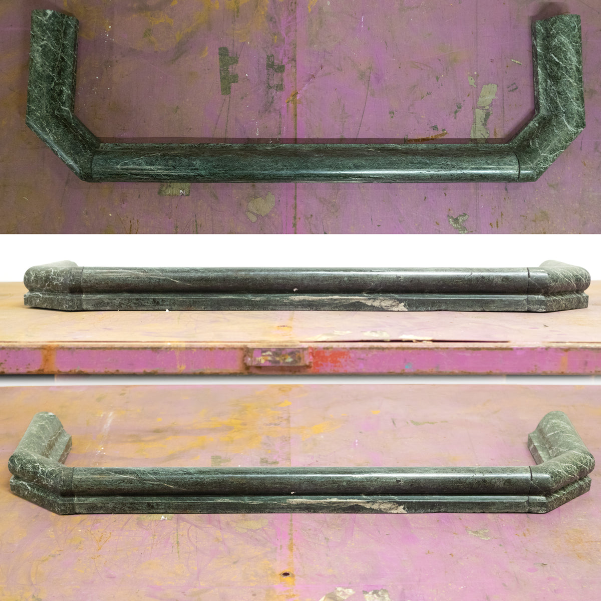 Antique Green Marble Fireplace Fender | Verde Antico Curb Fender | The Architectural Forum
