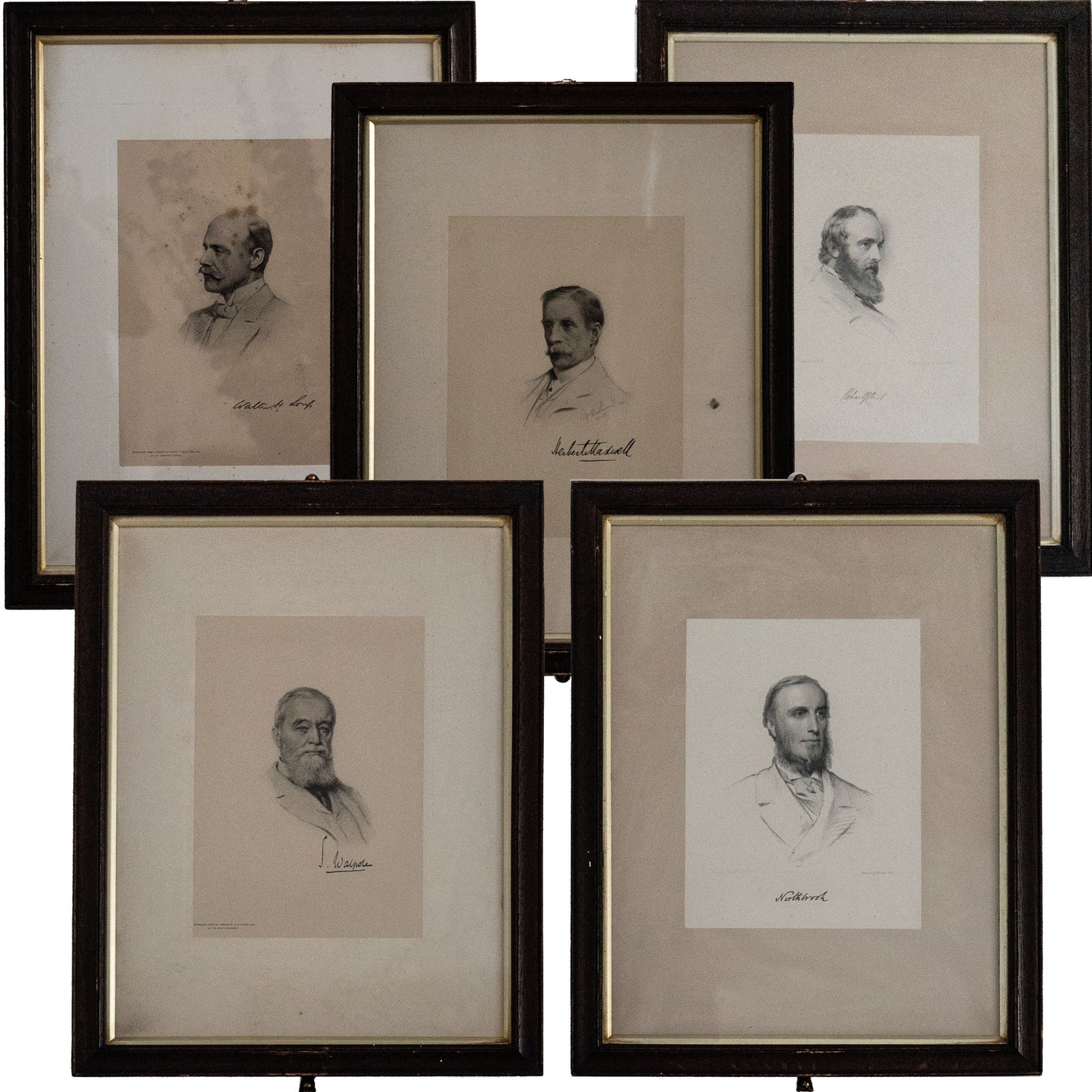 Victorian Framed Portrait Prints of the Grillions Club | The Architectural Forum
