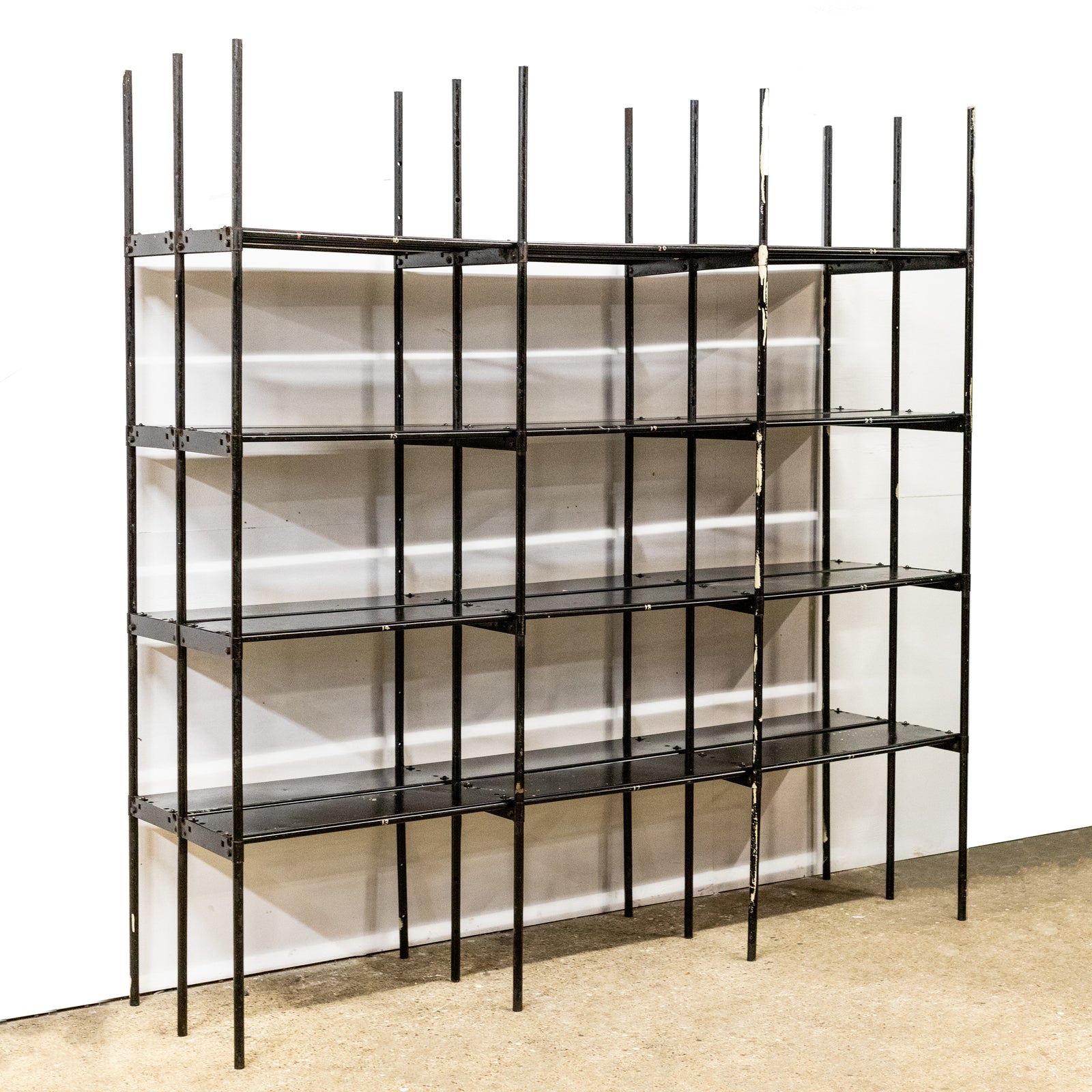 Reclaimed Industrial Metal Shelving Unit | Double Sided | The Architectural Forum