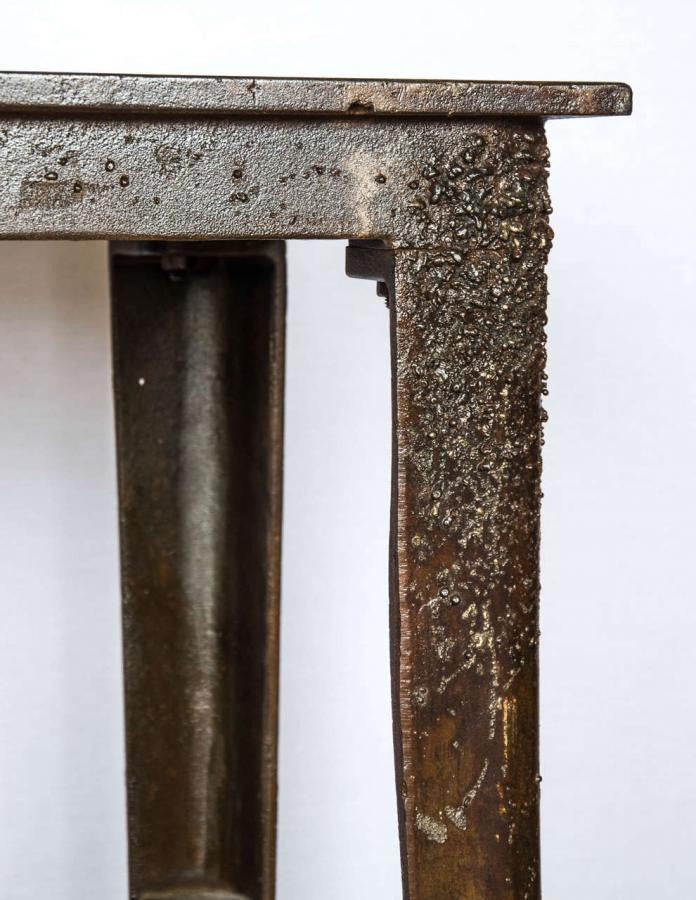 Industrial Iron Welders Work Table | Excellent Texture & Patination | The Architectural Forum
