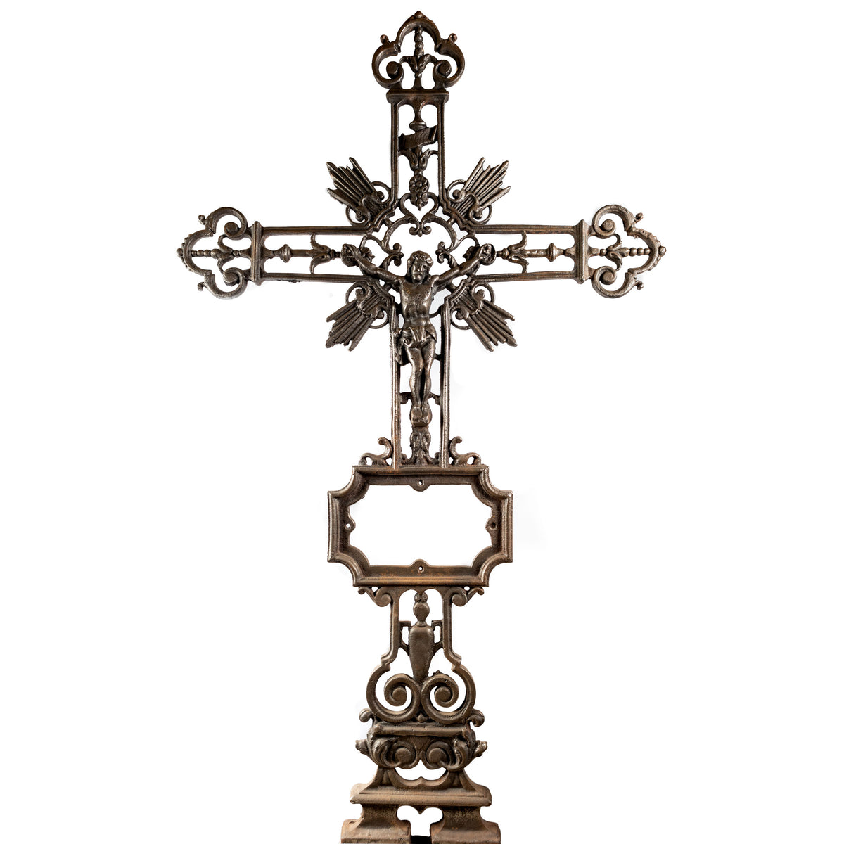 Antique French Cast Iron Crucifixion of Christ | The Architectural Forum