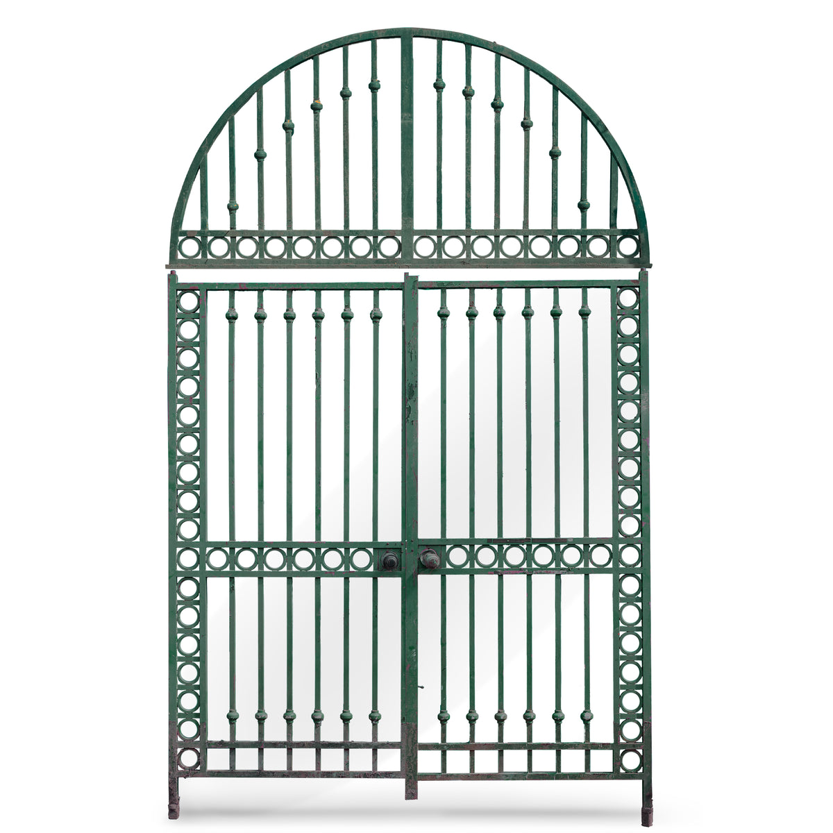 Antique Art Deco Iron Gates with Optional Arched Crest (2 Pairs Available) | The Architectural Forum