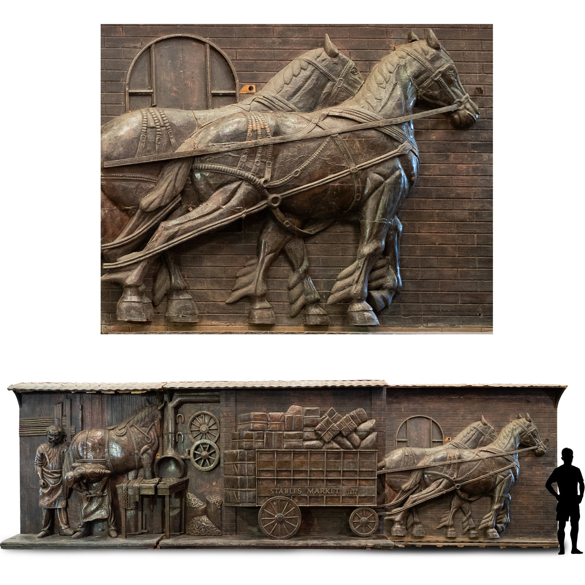 Life-Size Camden Market Bronze Horse Scene | The Architectural Forum