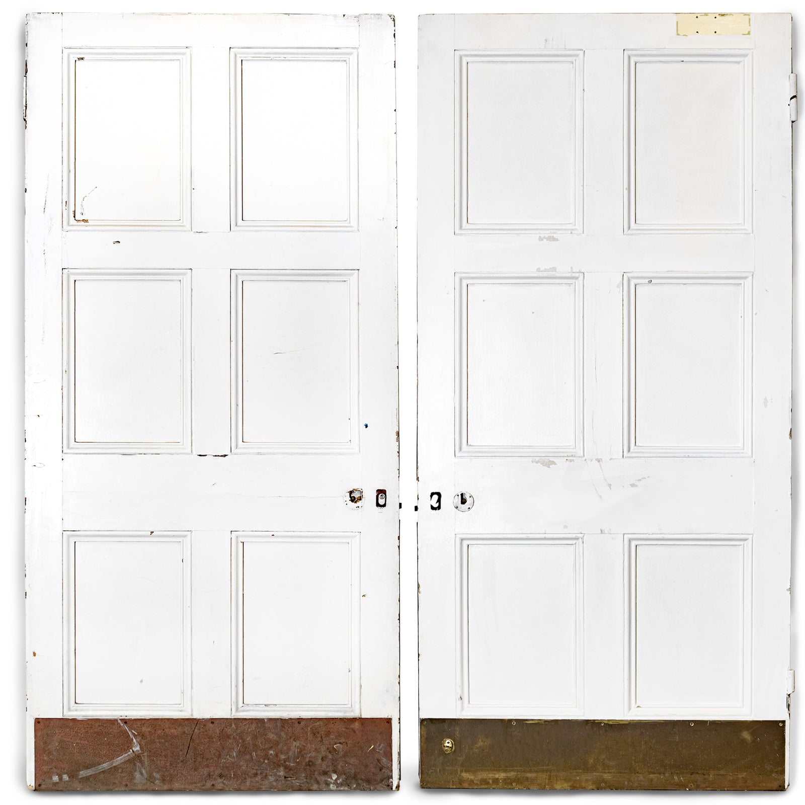 Large Georgian Style Solid Pine Panelled Door - 225.5cm x 104.5cm | The Architectural Forum