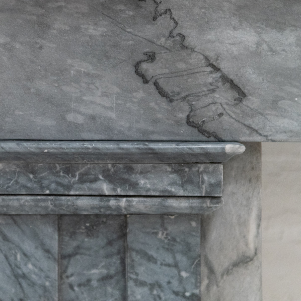 Antique Georgian Surround in Dove Grey &amp; Italian Bardiglio Fiorito Marble | The Architectural Forum
