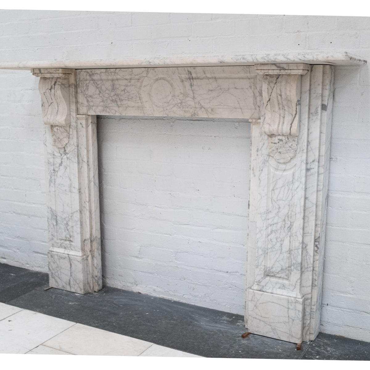 Large Antique Victorian Marble Surround with Corbels | The Architectural Forum