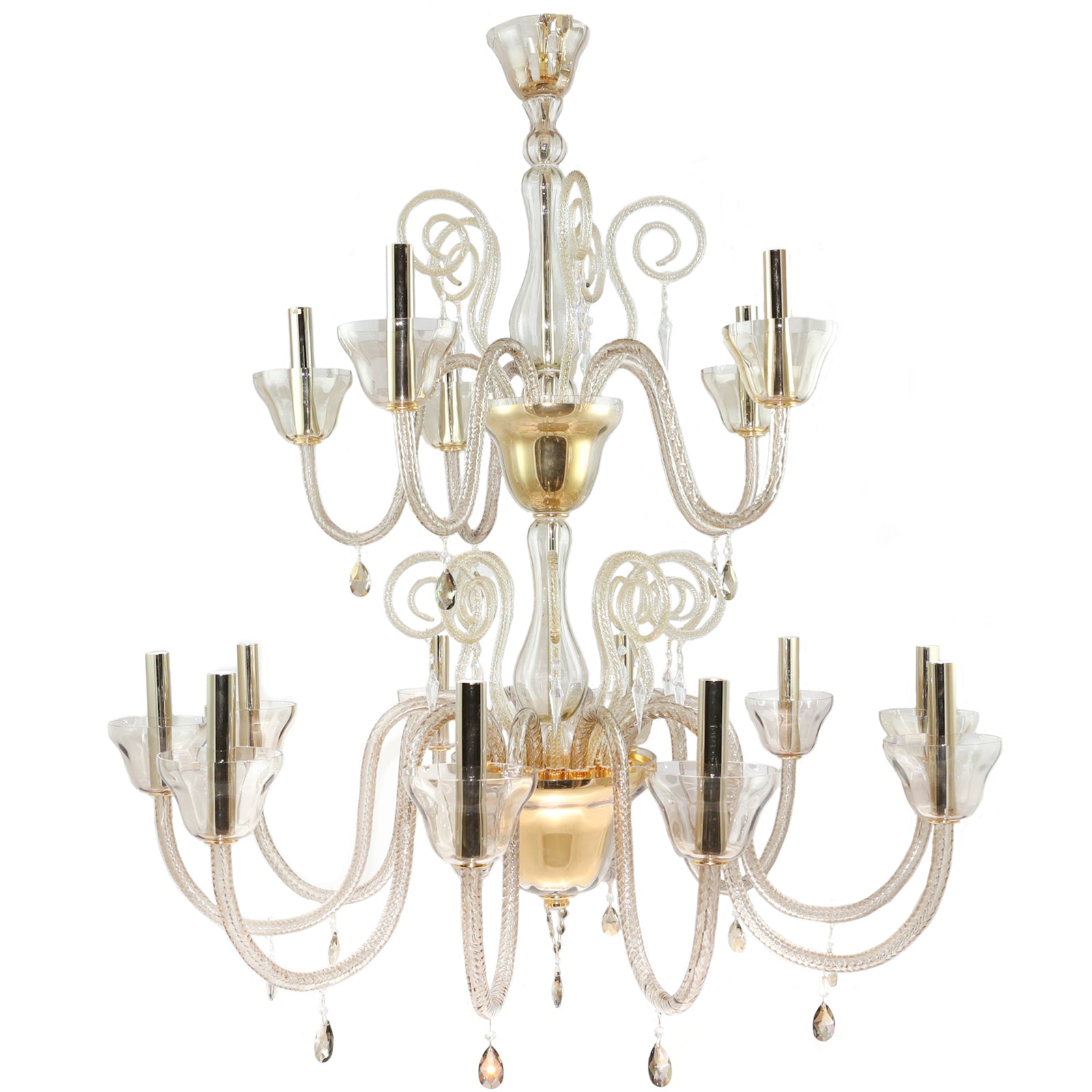 Reclaimed BEBY Italy Murano Glass Chandelier | The Architectural Forum