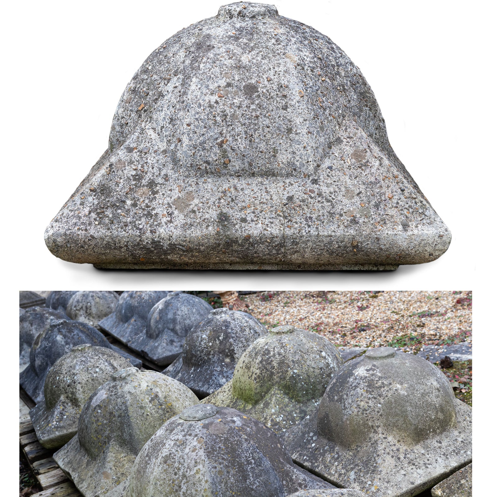 Antique Reclaimed Portland Stone Dome Pier Caps Finials | Post Tops | The Architectural Forum