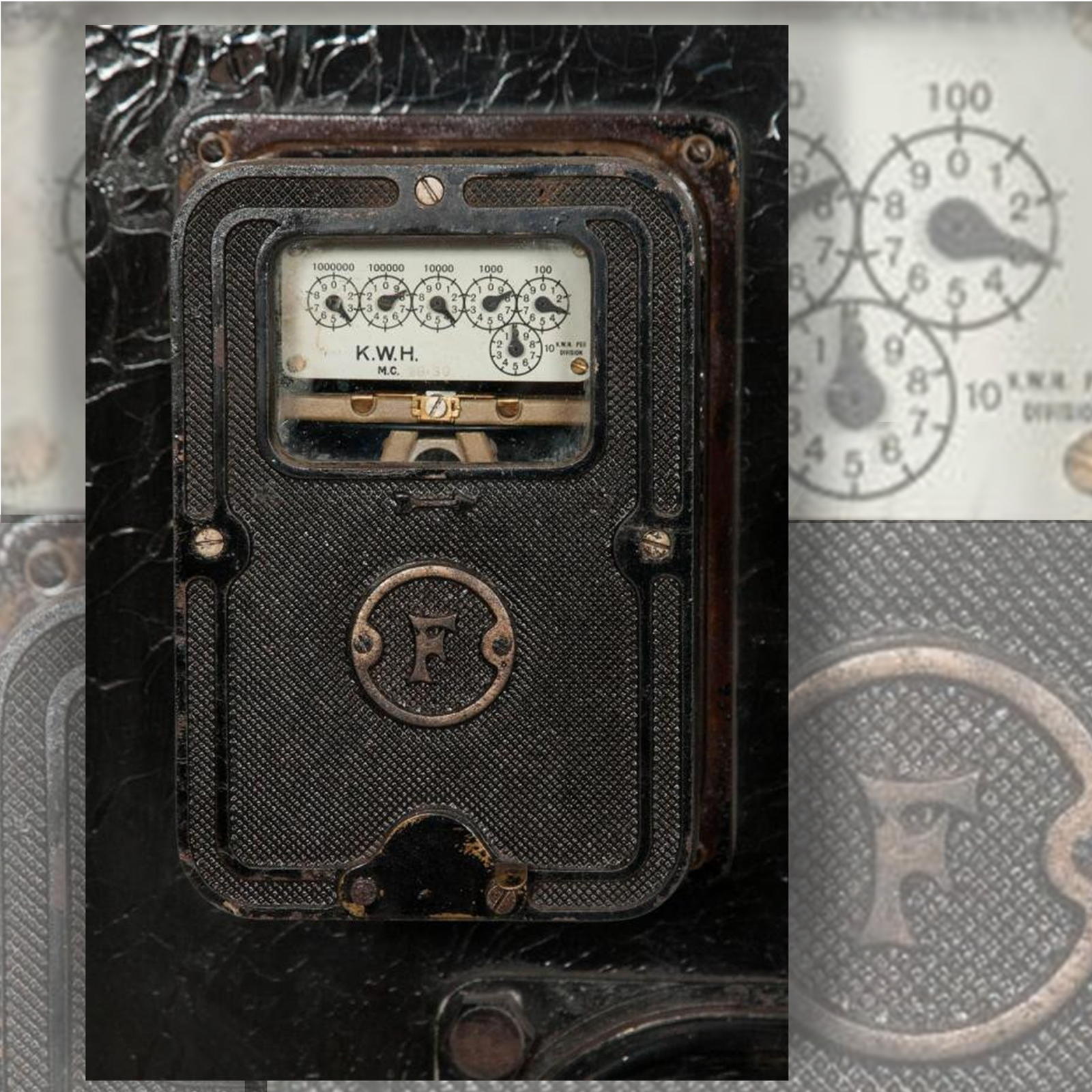 Vintage Ferranti Electric Meter from Pinewood Studios Power Station | The Architectural Forum