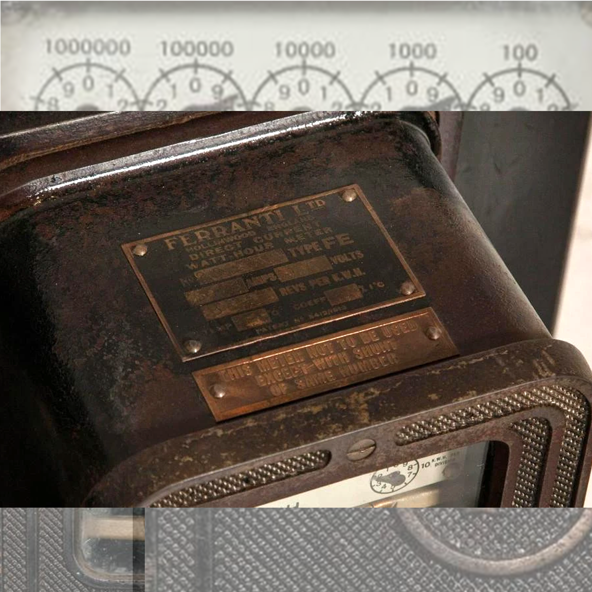 Vintage Ferranti Electric Meter from Pinewood Studios Power Station | The Architectural Forum