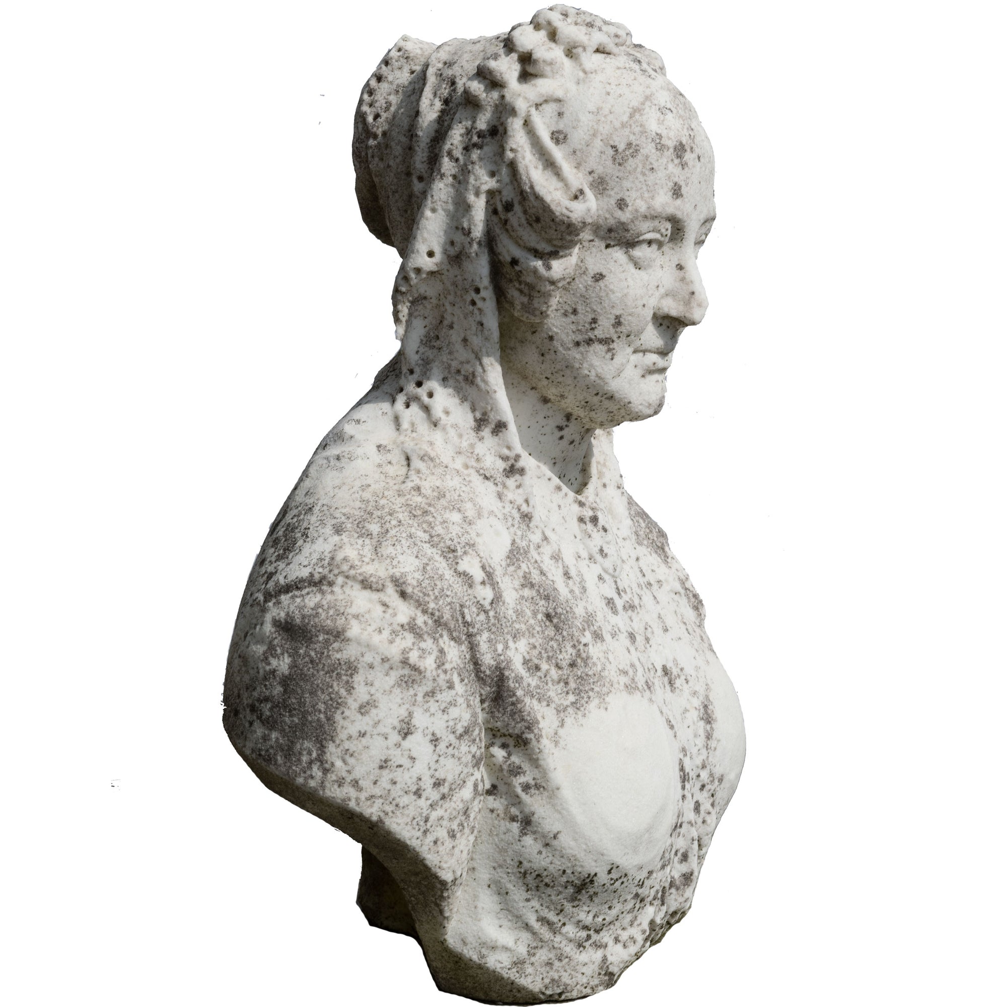 Antique Queen Victoria Bust Carved in Carrara Marble | The Architectural Forum