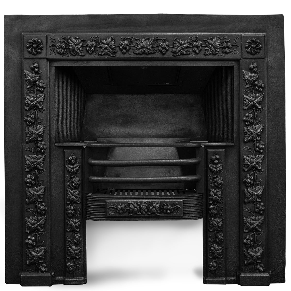 Antique Ornate Georgian Cast Iron Hob Grate Insert | The Architectural Forum