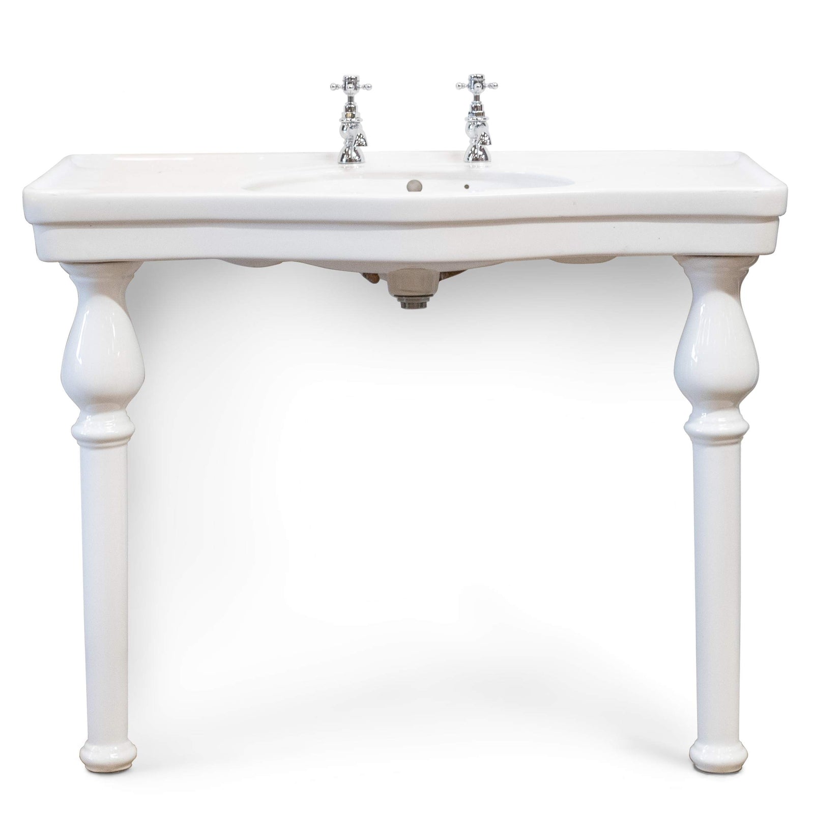 Large Reclaimed Console Sink on Legs | Pedestal Basin | The Architectural Forum