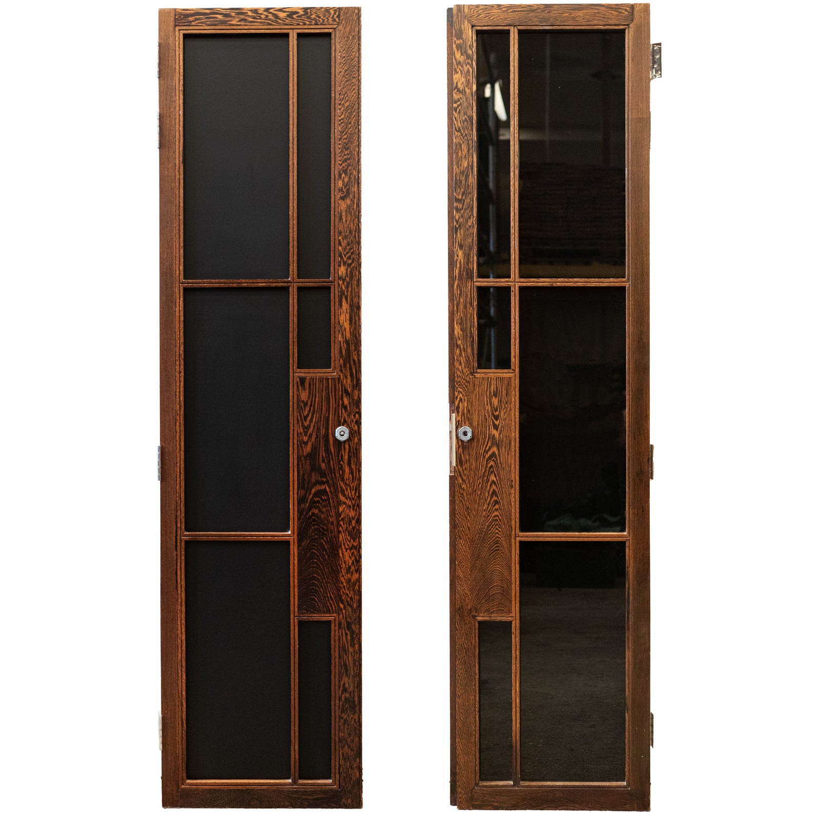 Panga Panga Door With Black Glass Panels | The Architectural Forum