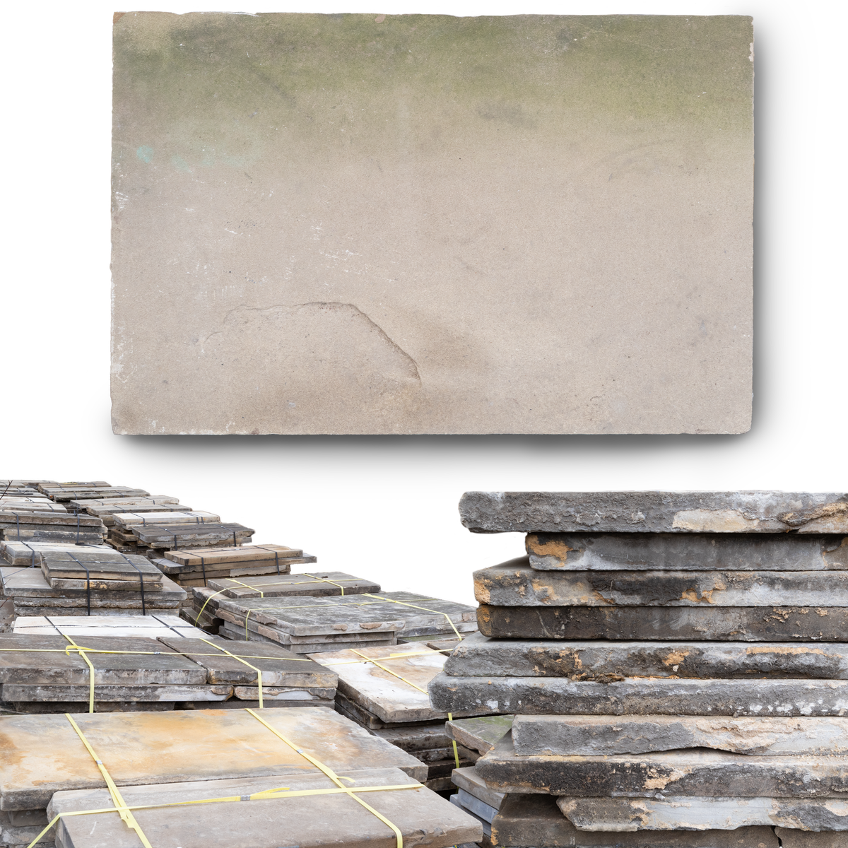 Reclaimed Sandstone Flagstones | Stone Paving &gt;300m² Available | The Architectural Forum