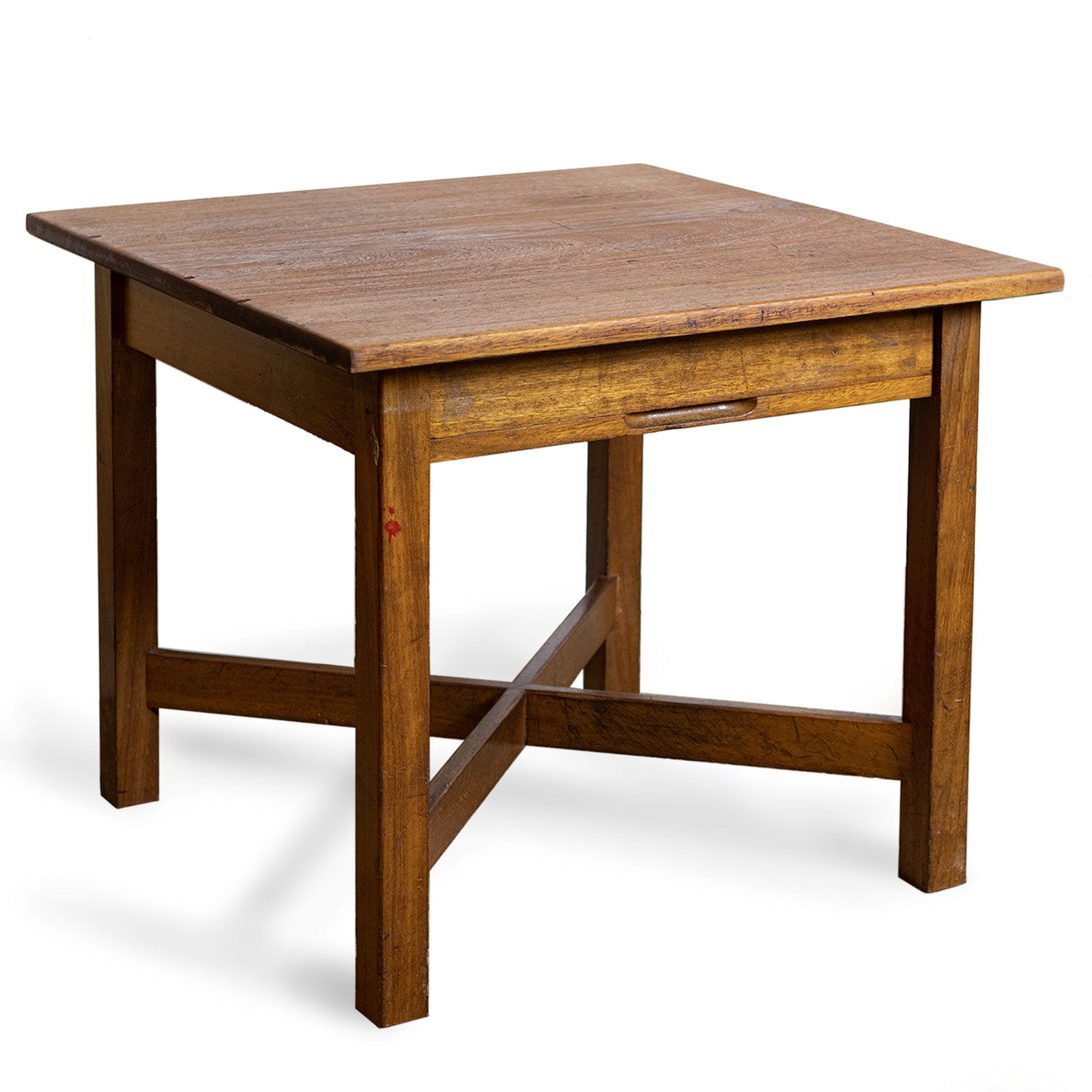 Reclaimed Vintage Solid Teak Square Tables | Desks with Drawer (many available) | The Architectural Forum