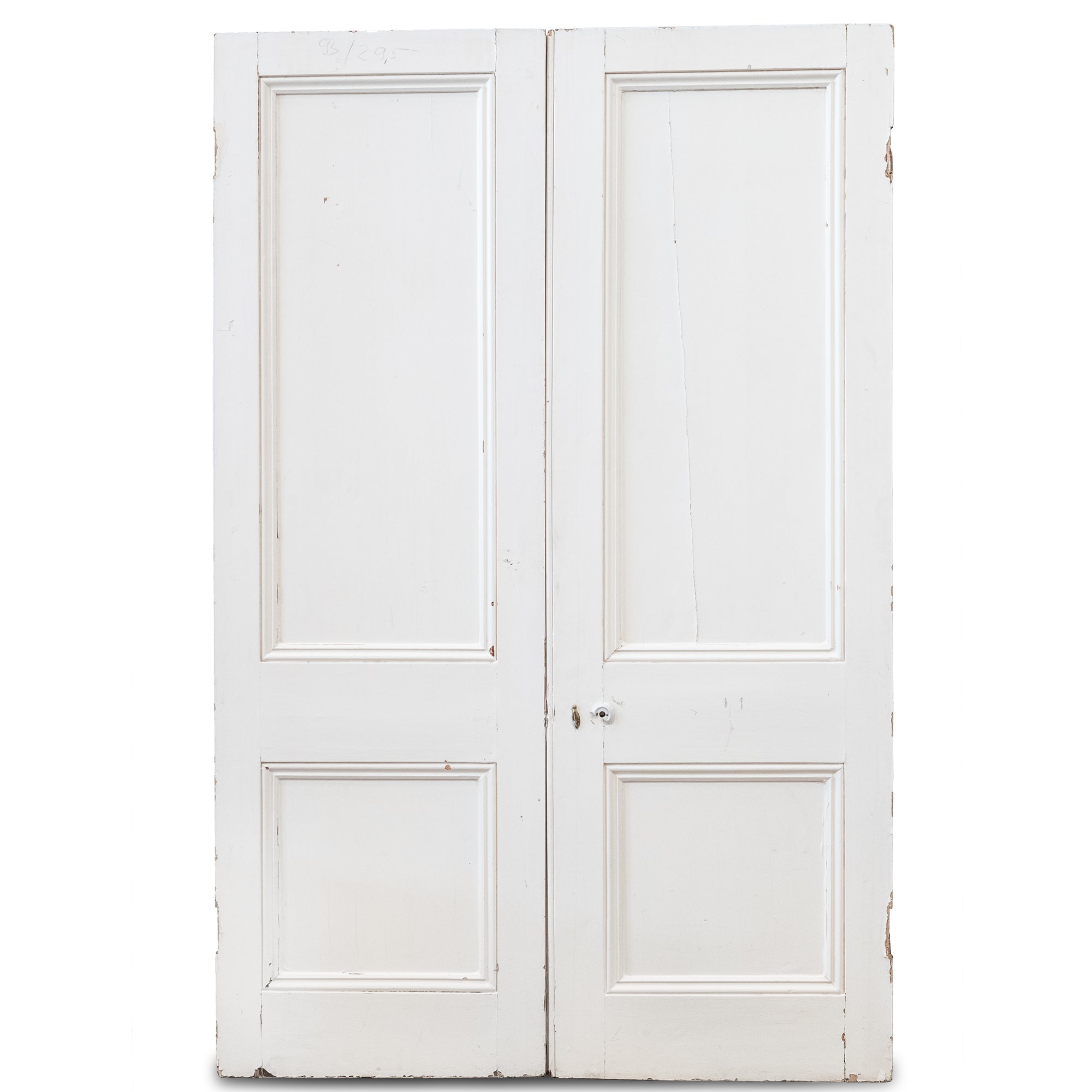 Antique Pine Double Doors 232.5cm x 151.5cm | The Architectural Forum