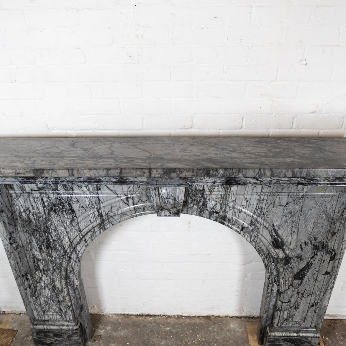 Antique Victorian Grey Bardiglio Marble Arched Chimneypiece | The Architectural Forum