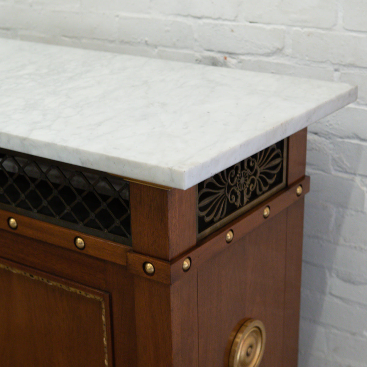 Console Table with Marble Top | Air Conditioning Unit Cover | The Architectural Forum