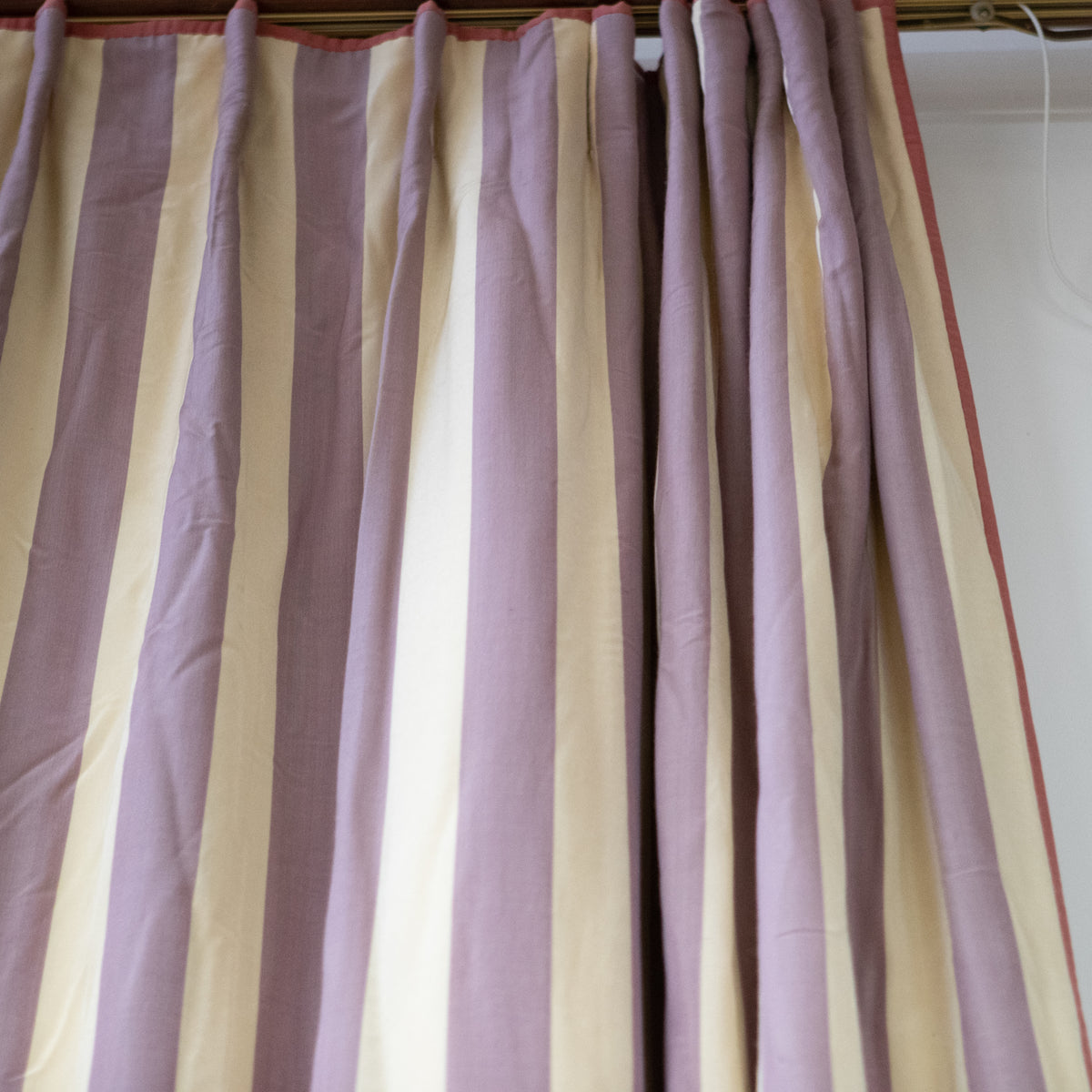 Reclaimed Long Brushed Silk Striped Curtains (295cm drop) | The Architectural Forum