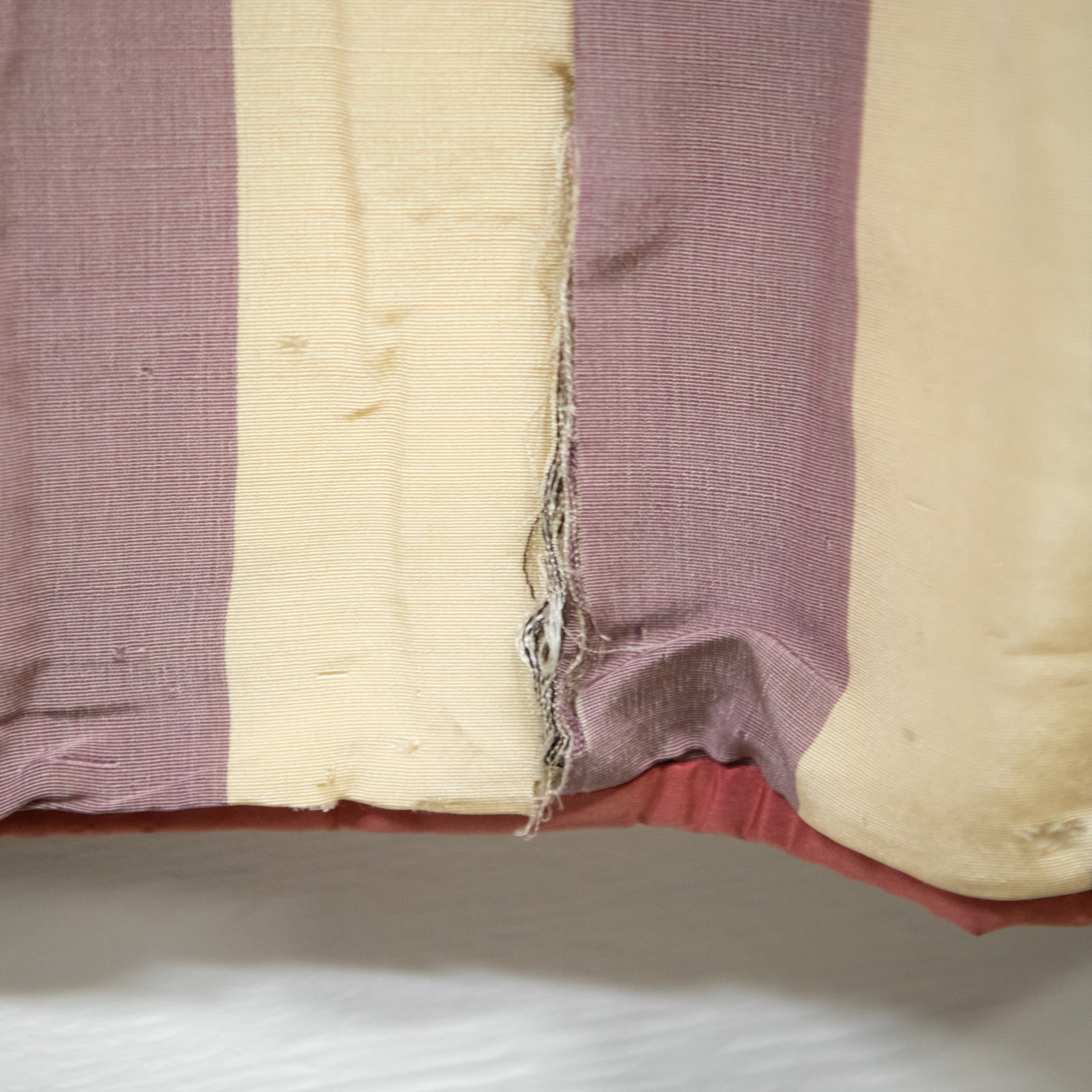 Reclaimed Long Brushed Silk Striped Curtains (295cm drop) | The Architectural Forum