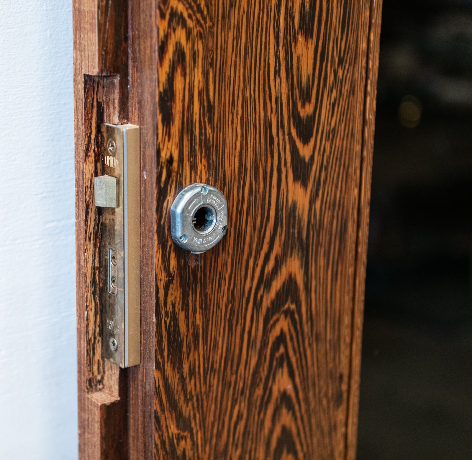 Panga Panga Door With Black Glass Panels | The Architectural Forum