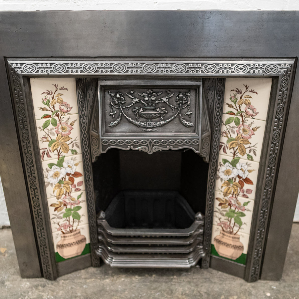 Reclaimed Polished Fireplace Insert with Tiles | The Architectural Forum