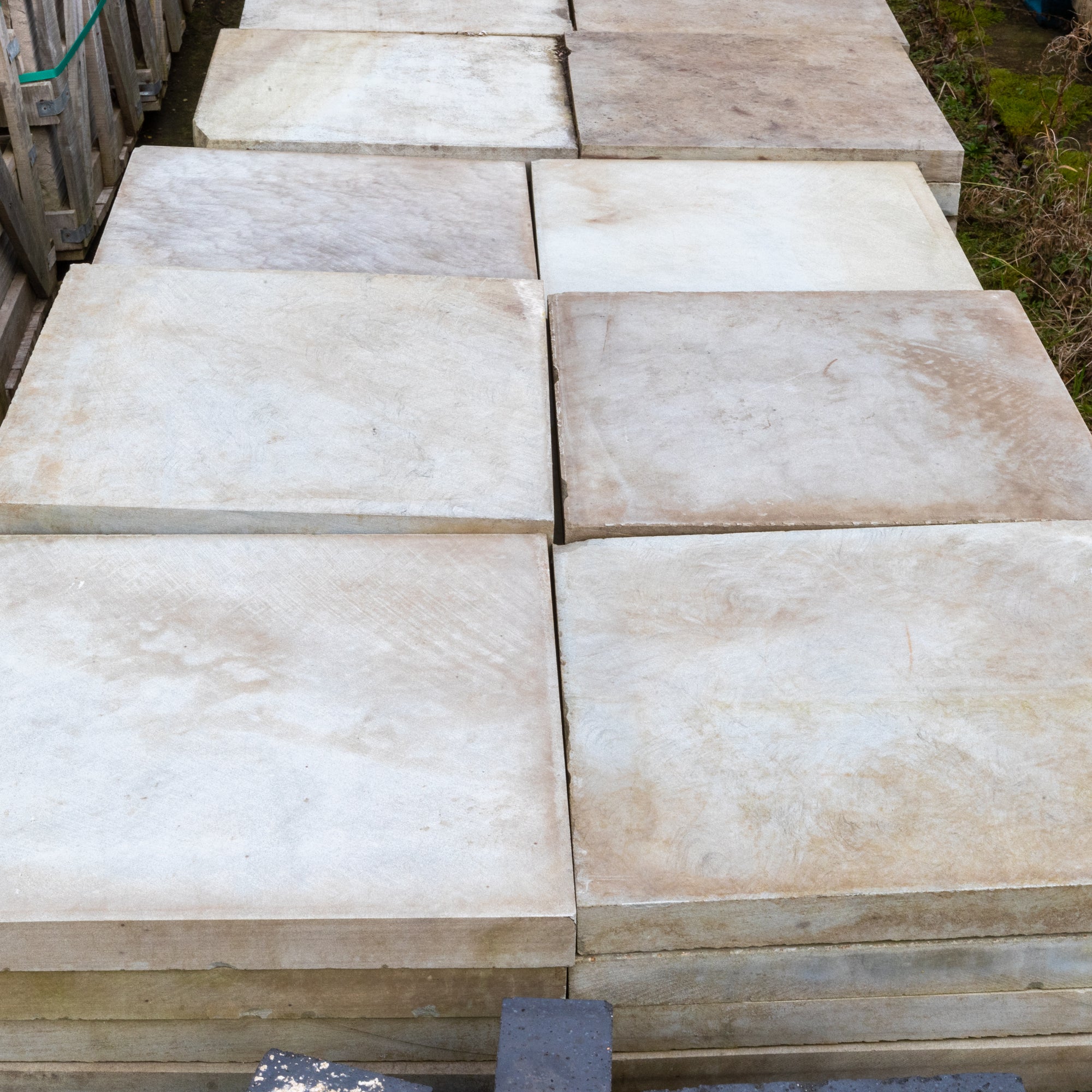 Reclaimed Smooth 6-sided Sawn Cut Yorkstone Flagstones | Stone Paving 150m² | The Architectural Forum