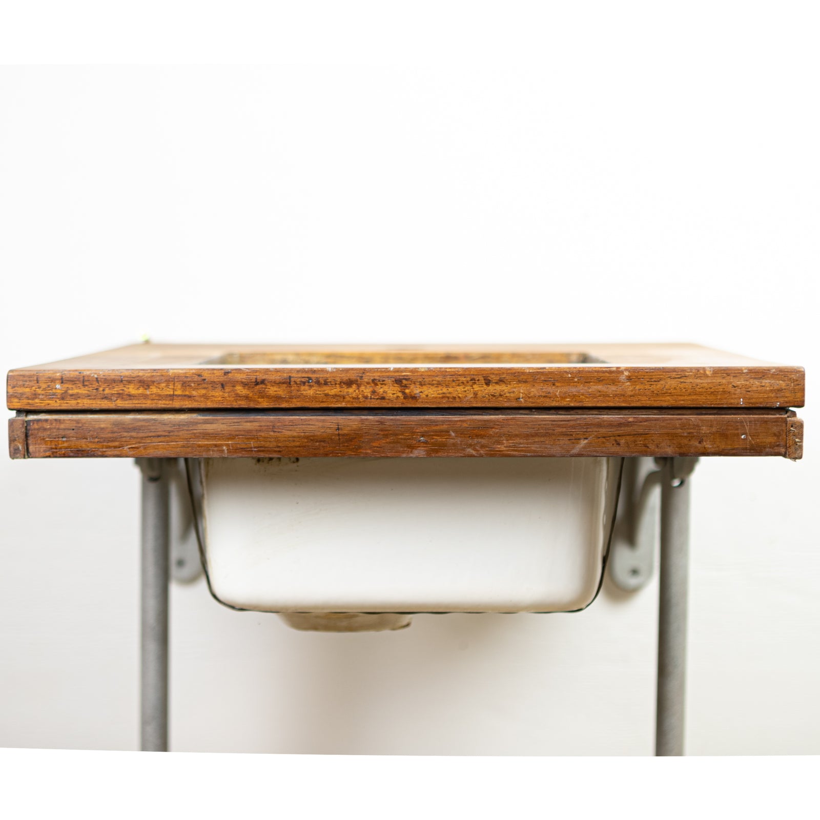 Reclaimed Teak / Iroko Worktop with Butler Sink | The Architectural Forum