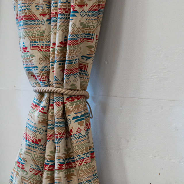 Reclaimed Heavy Tapestry Curtains with Tribal/Aztec Pattern | The Architectural Forum