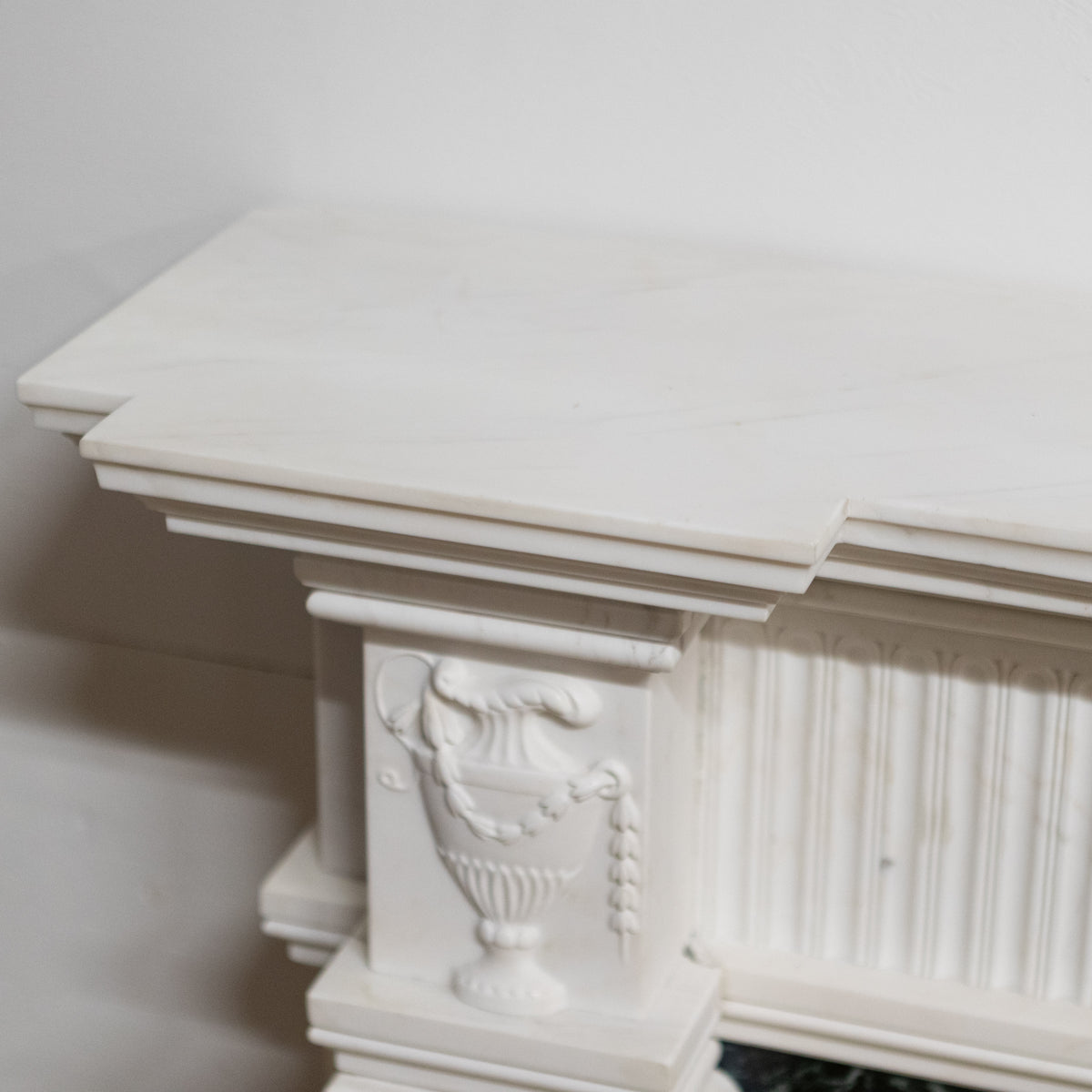 Regency Style Statuary &amp; Verde Marble Chimneypiece | The Architectural Forum