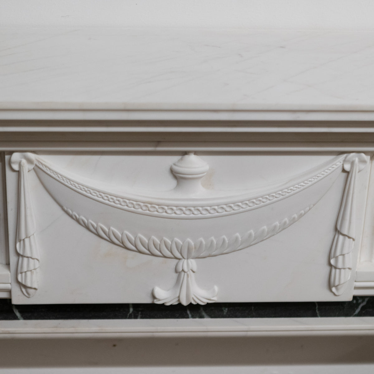 Regency Style Statuary &amp; Verde Marble Chimneypiece | The Architectural Forum