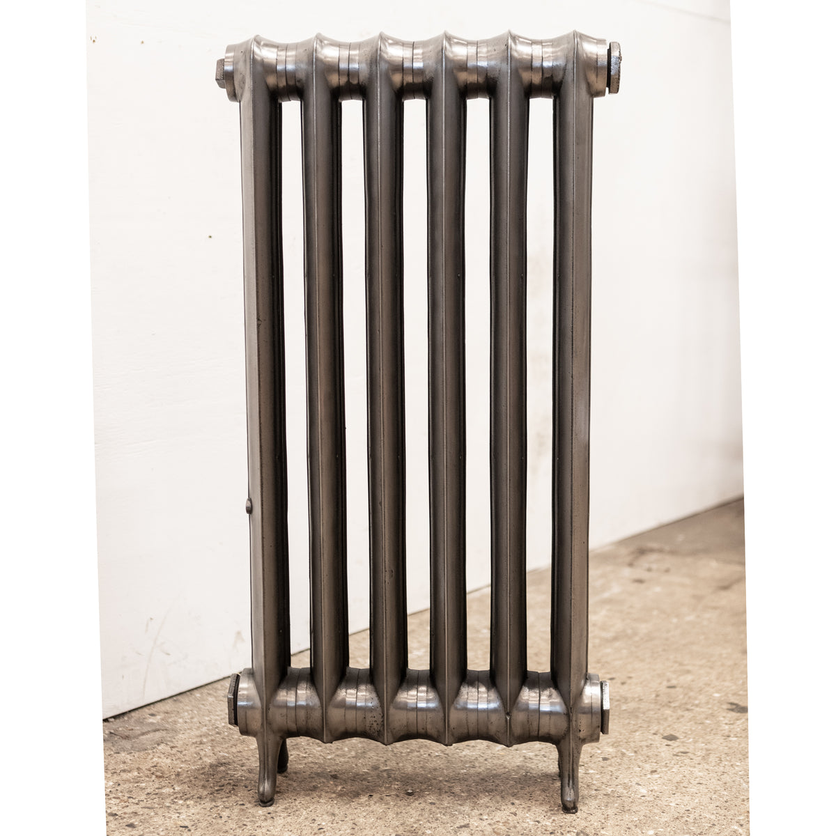 Fully Restored Cast Iron Two Column Radiator | Hand Polished Silver | The Architectural Forum