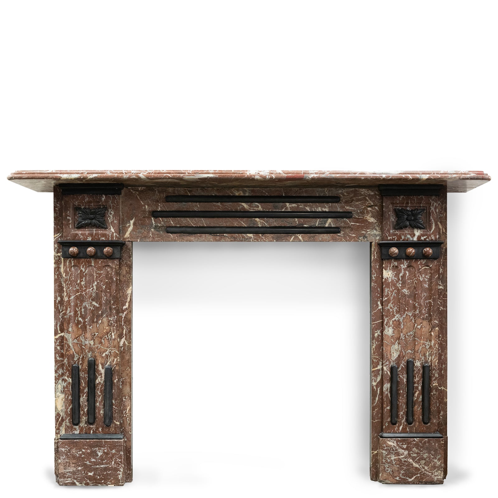 Antique Edwardian Rouge Royal Red Marble Fireplace | The Architectural Forum