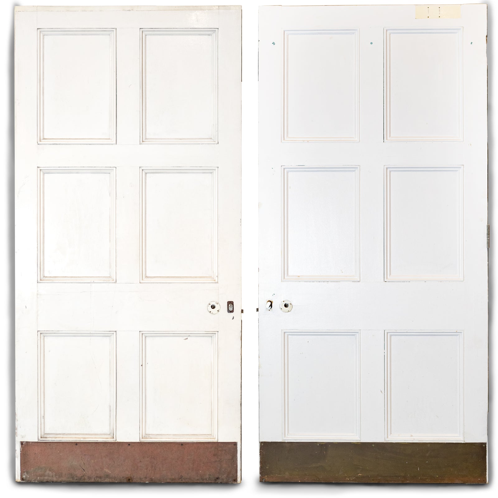 Large Georgian Style Solid Pine Panelled Door - 225cm x 103.5cm | The Architectural Forum