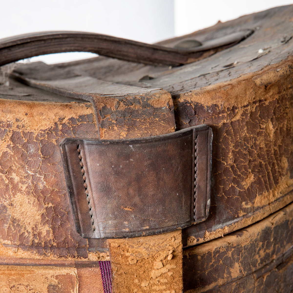 Antique Top Hat with Leather Hat Box | The Architectural Forum