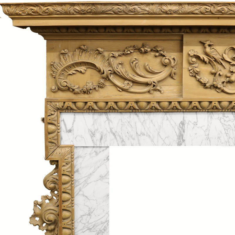 Antique Georgian Carved Pine Fireplace Surround | The Architectural Forum